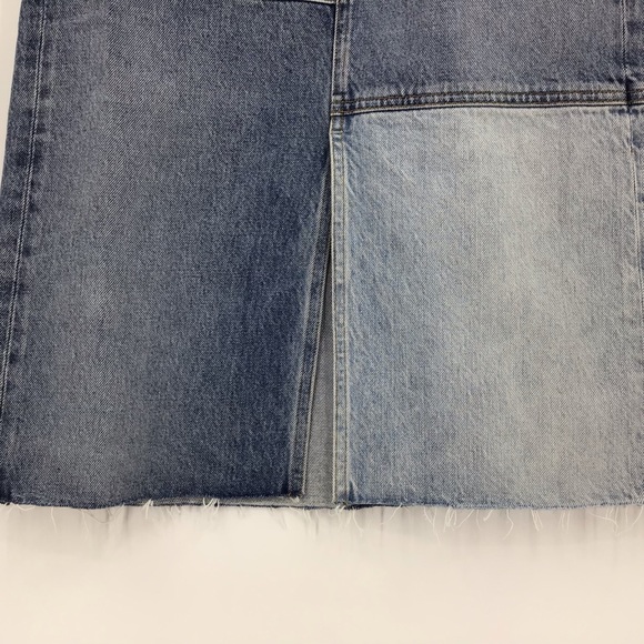 Agolde NWT Issa High Rise Long Slit Patchwork Denim Skirt, 23 - Picture 6 of 15